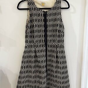 Leifsdottir Black and White Patterned Mini Dress